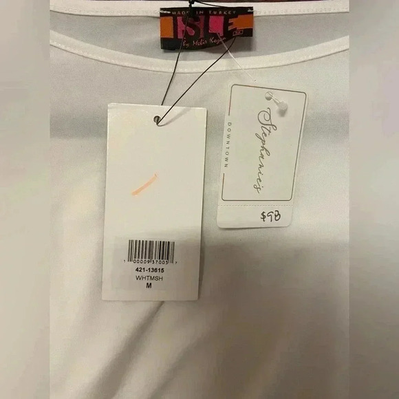 Isle By Melis Kozan Isle Retro Cha Cha Top In White Mesh Sz Med NWT - Picture 6 of 8